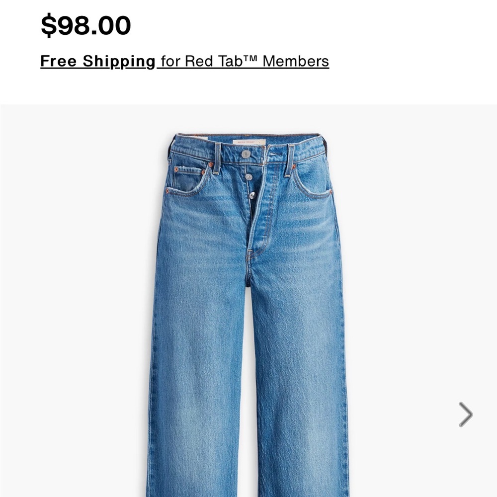 Levi's Blue Flare Wide Leg Jeans